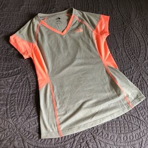 The North Face Women’s Gray and Pink Athletic Tee